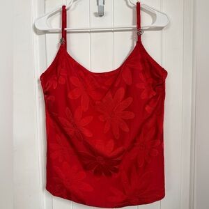 Women red top